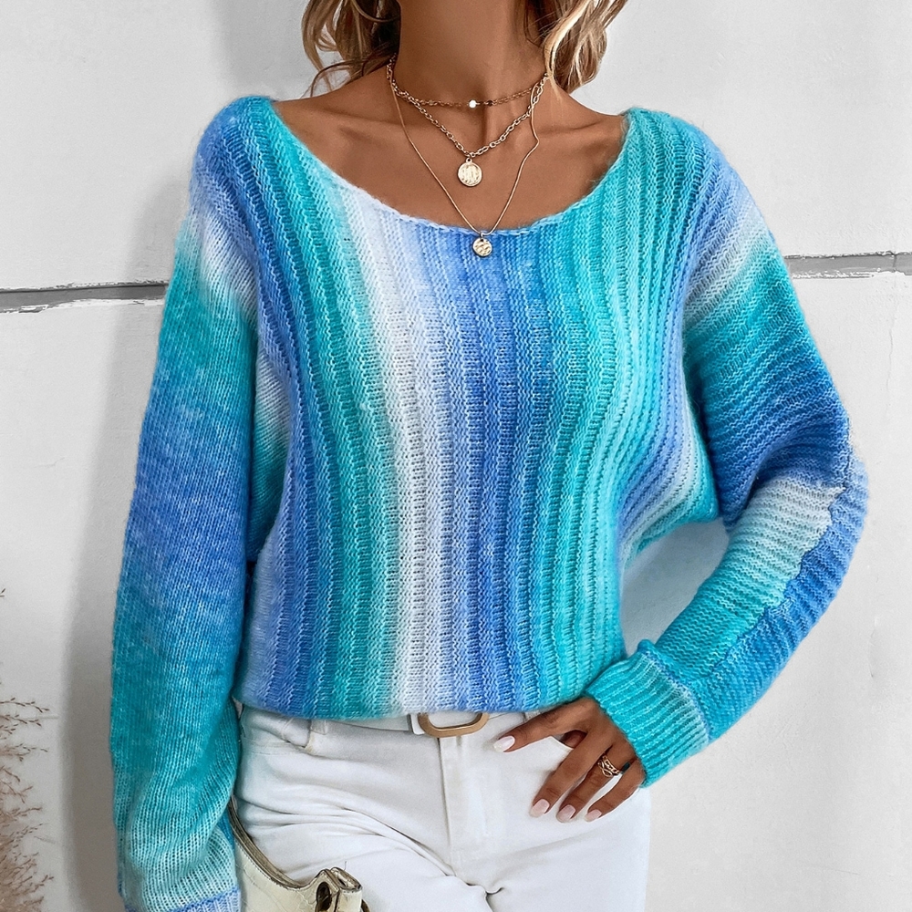 Ombre Batwing Sleeve Sweater - Picture 2 of 6